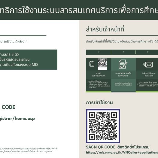 สิทธิการใช้งานระบบสารสนเทศบริการเพื่อการศึกษา